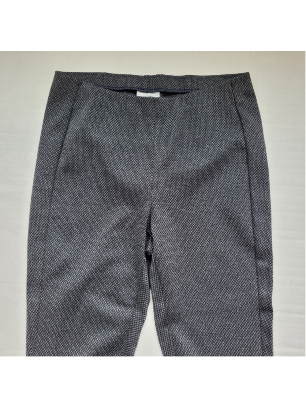 J.Jill Women’s Medium Houndstooth Ponte Knit Leggings Pull On Pants Gray Black